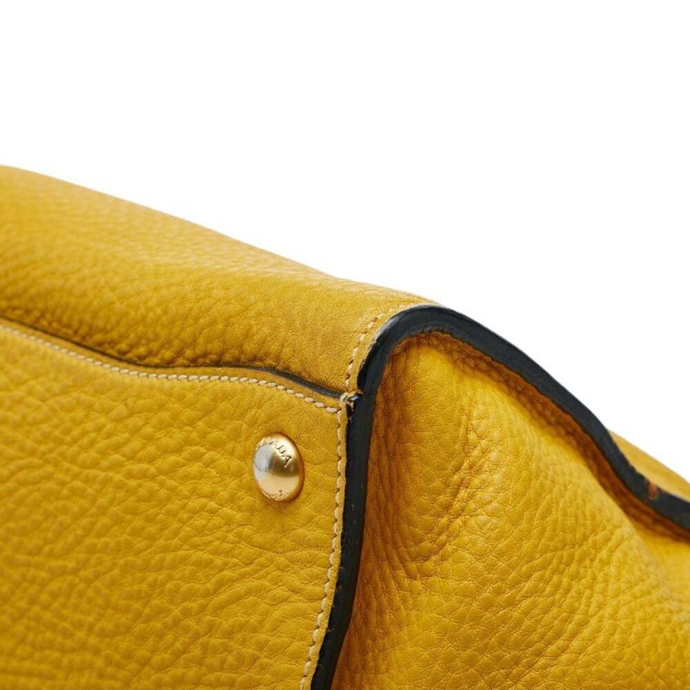 PRADA Yellow Leather Shoulder Bag - Picture 6 of 11